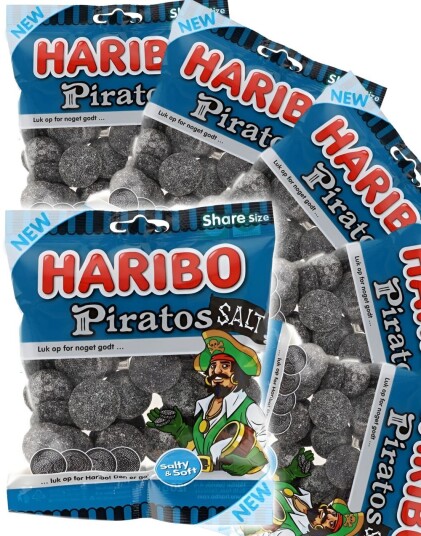 28 stk Haribo Piratos Salt Hel Eske