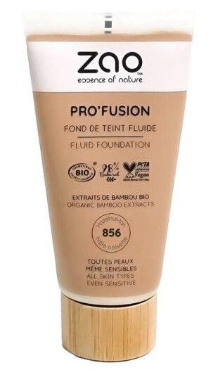 Zao Pro'Fusion Fluid Foundation  856 Hazelnut Tan
