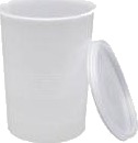 Bæger 400 Ml Ø75x100 Mm Med Klemlåg Pp Hvid,100 Stk/Krt