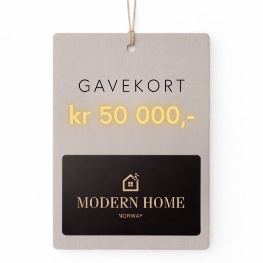 Modernhome Gavekort 50000 kroner Brun