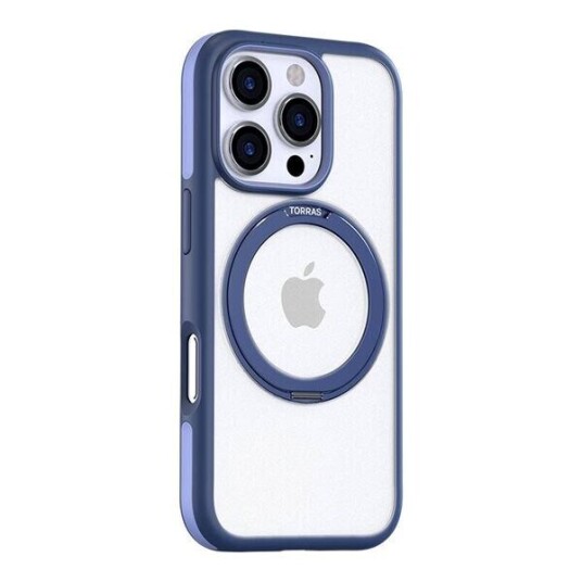Torras Ostand R Fusion Series Mobildeksel for iPhone 16 Pro - Blå