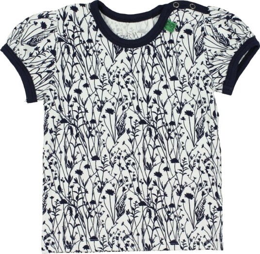 Freds World T skjorte   Krem/Navy m. Blomster   Freds World   62   T skjorte   Hvit
