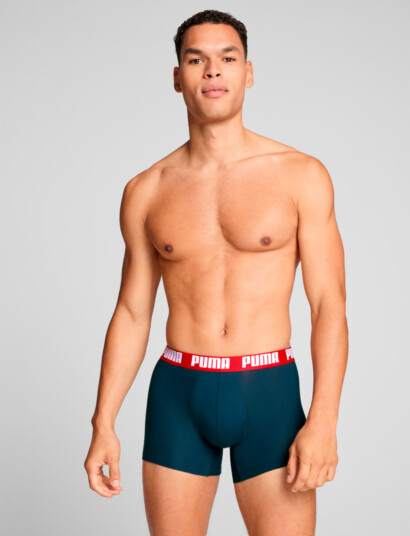 PUMA Puma Men Everyday Basic Boxers 2P - Multi/patterned - M PUMA Puma Men Everyday Basic Boxers 2P - Multi/patterned - M