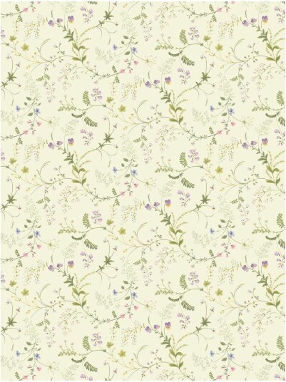 Arvidssons Textil Blomsteryra stoff Gul