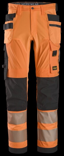 Snickers Workwear 6232 Midjebukse Oransje Svart