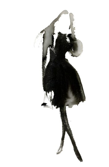 Plakat Elegant svart blekk kunst