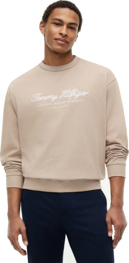 Tommy Hilfiger Nautical Tipped Collar Crew   Beige   M