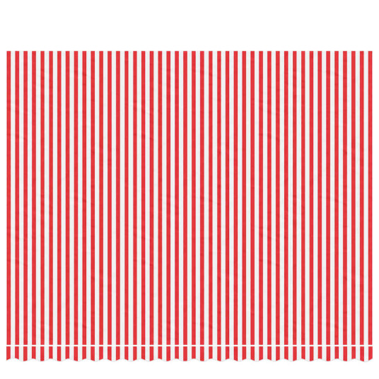 Erstatningsduk for markise rød og hvit stripe 4,5x3 m 367719