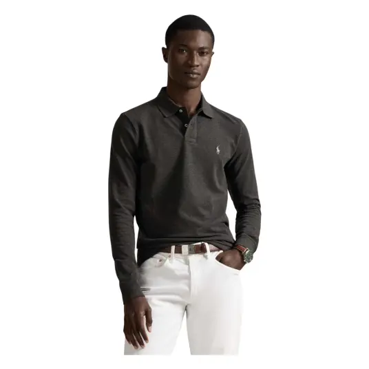 Ralph Lauren Custom Slim Fit Mesh Polo Shirt - Parchment Cream Beige L Ralph Lauren Custom Slim Fit Mesh Polo Shirt - Parchment Cream Beige L