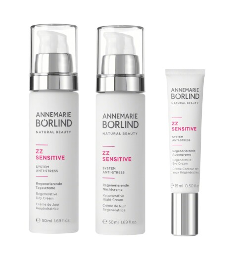 Annemarie Börlind ZZ Sensitive Regenerative Day Cream 50 ml + ZZ Sensitive Regenerative Night Cream 50 ml + ZZ Sensitive Eye Cream 15 ml Annemarie Börlind ZZ Sensitive Regenerative Day Cream 50 ml + ZZ Sensitive Regenerative Night Cream 50 ml + ZZ Sensitive Eye Cream 15 ml