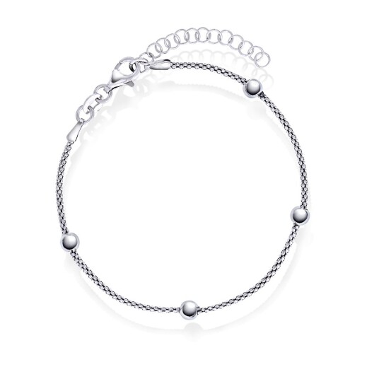 Pan Jewelry Armbånd i 925 sølv med kuler 19 cm
