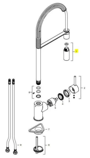 1904 Perlator Eir Kjøkkenbatteri Krom (GRO-4375041)