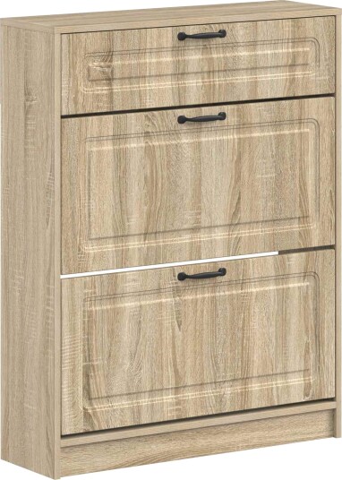 vidaXL Sko Skap UTRECHT 78 x 24 x 100 cm Konstruert tre Sonoma eik