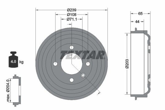 Bremsetrømmel TEXTAR 94049500