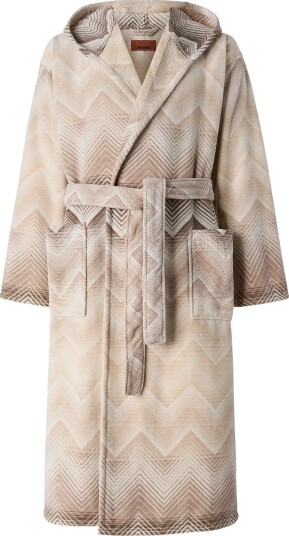 Missoni Home Marea Hooded Bathrobe   NATURAL/CREAM   M