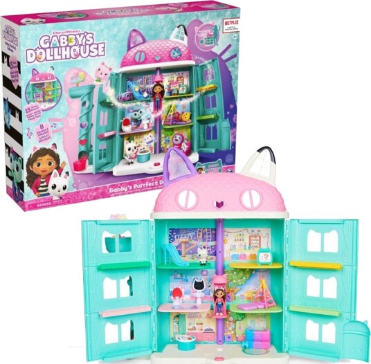 Gabby’s Dollhouse Gabbys Dukkehus Purrfect Dukkehus Dukkehus Med Lyd 364345