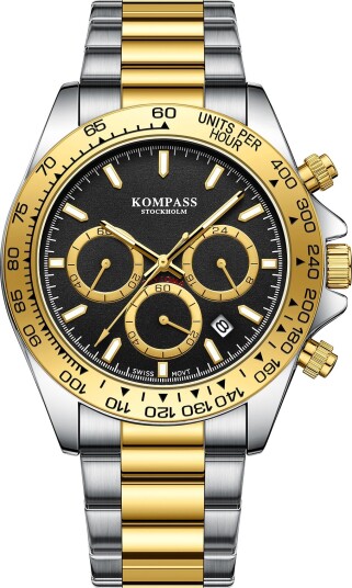 Kompass ChronoRace Silver Gold Black