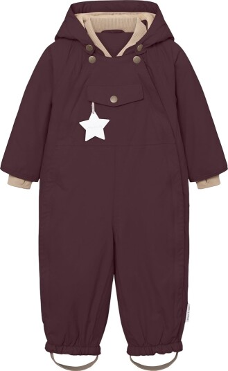Mini A Ture Vinterdress MatWisti Fleece Fudge Aubergine Mini A Ture 1½ år (86) Vinterdress Beige Bordeaux Lilla