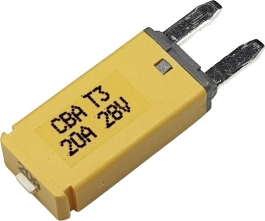 Hansor Automatsikring Mini Type 3, Manuell Reset 20A Cba3-Serien 20 A Hansor Automatsikring Mini Type 3, Manuell Reset 20A Cba3-Serien 20 A