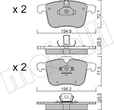 METELLI 22 0813 0 Bremseklosser
