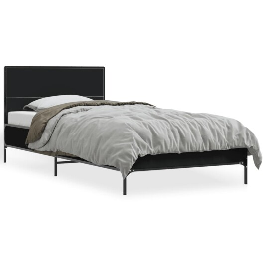  Sengeramme svart 75x190 cm konstruert tre og metall 8721102445354