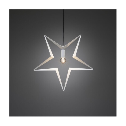 KONSTSMIDE STJERNE HVIT 45 CM 2579-217