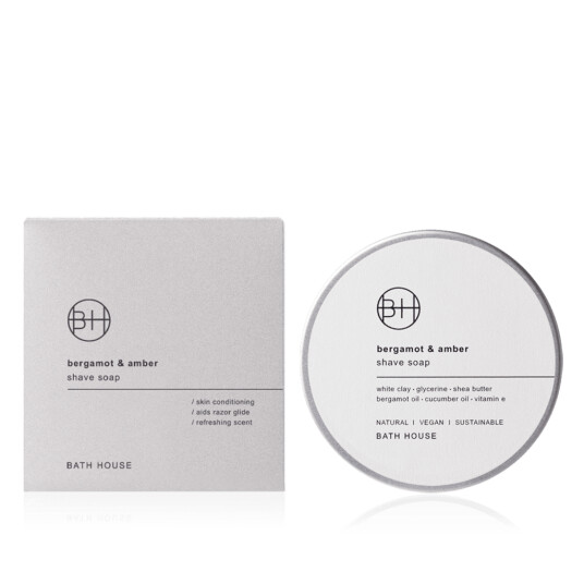 Bath House, Shaving Soaps Bergamot & Amber