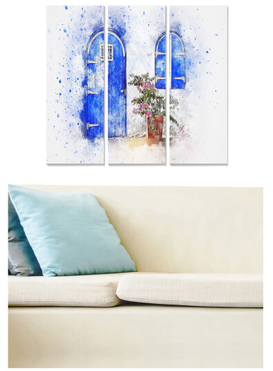 Canvasbilde Abstract 3 pk Flerfarget 22x05 cm