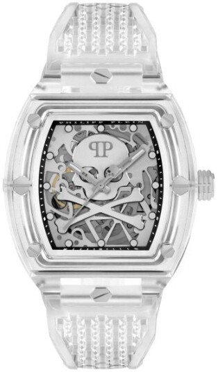 Philipp Plein Herreklokke PWPTA0524 The Skeleton Grå/Gummi