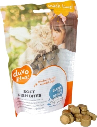 Duvo+ Soft Bites Fisk Kattegodbit 50 G Duvo+ Soft Bites Fisk Kattegodbit 50 G