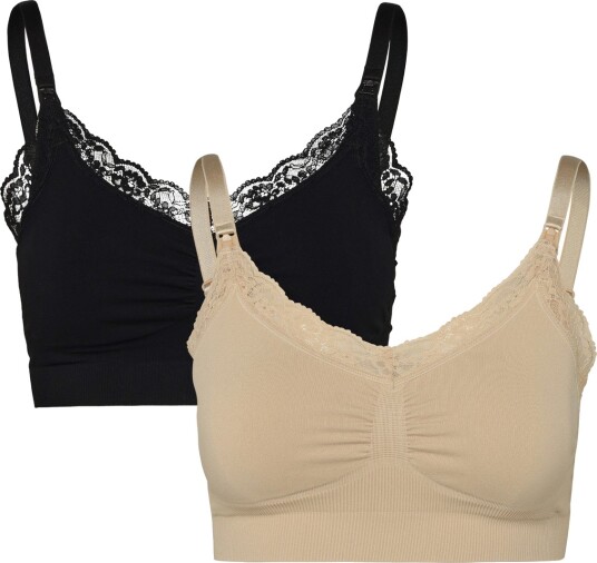 Only Maternity Olmrosie Nursing Lace Bra 2 Pack Acc Cream L/XL Only Maternity Olmrosie Nursing Lace Bra 2 Pack Acc Cream L/XL