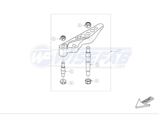 Wisefab Wisefab Knuckle Add on Right WF036_100RA Wisefab Wisefab Knuckle Add on Right WF036_100RA