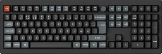 Keychron V6 Ultra 100% Trådløst Gamingtastatur med Hot Swappable Silk POM Brown Sort