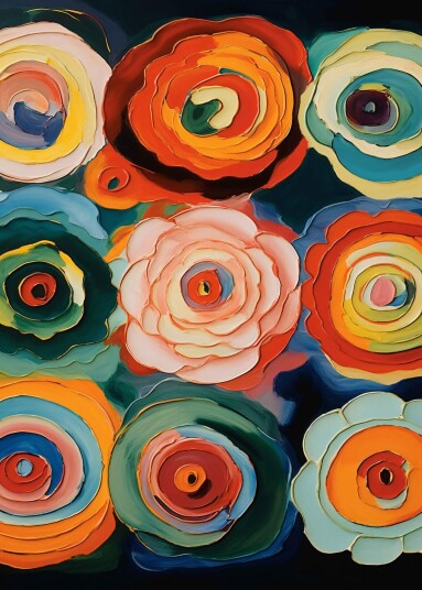 Plakat Abstrakt Blomsterkunst Plakat Abstrakt Blomsterkunst
