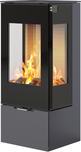 Rais Nexo 100 platina vedovn med sideglass og glassdør Rais Nexo 100 platina vedovn med sideglass og glassdør