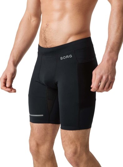 Björn Borg Men's Borg Running Short Tights Black Beauty XXL Björn Borg Men's Borg Running Short Tights Black Beauty XXL