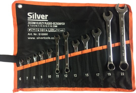 Silver Fastnøkkelsett 12 Deler (Str. 6-22)
