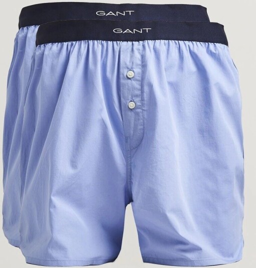 Gant 2 Pack Woven Boxer Shorts Light Blue