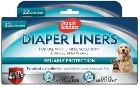 Simple Solution Diaper Liners Truseinnlegg Til Hund 22-Pk