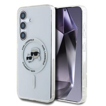 Karl Lagerfeld Samsung Galaxy S25 IML Karl/Choupette Heads deksel   MagSafe kompatibel Gjennomsiktig