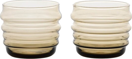 Marimekko Sukat Makkaralla glass 20 cl 2 stk brun Marimekko Sukat Makkaralla glass 20 cl 2 stk brun