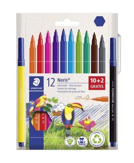 Staedtler Noris Vandbasert Fibertuscher   12 Farger