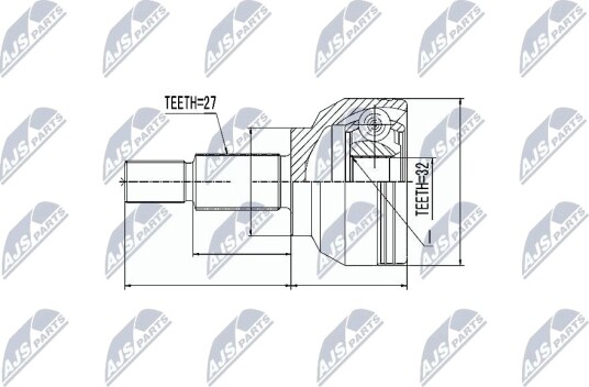 Nty Drivknute drivaksel NTY NPZ RE 018