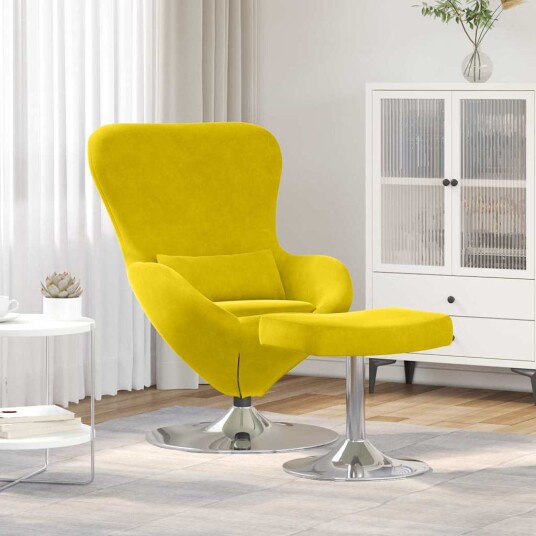 Eggstol 2 pcs Gul 63 x 73 x 90 cm Fløyel