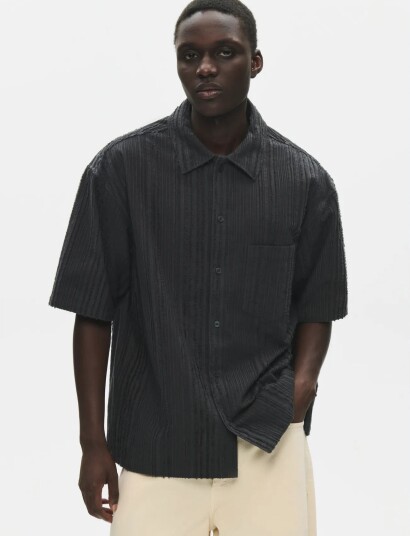 WOOD WOOD Wwcarter Ss Shirt 25410 Black M