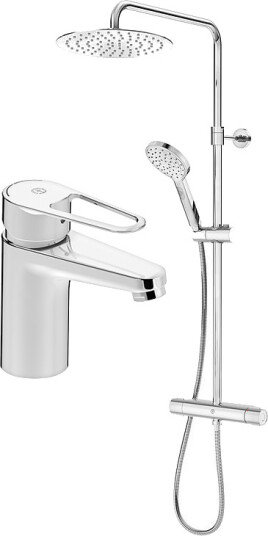 Gustavsberg Nautic GB41202399 Takdusjsett med servantarmatur, 160 c/c, krom, Baderom