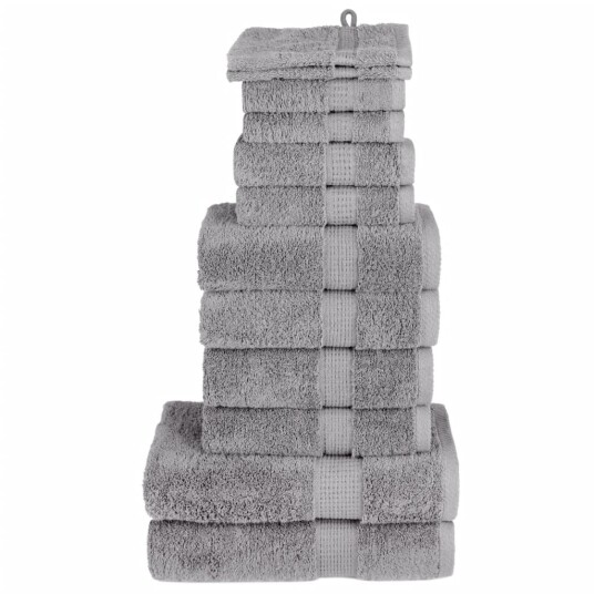Premium håndklesett 12 deler SOLUND grå 600 g/m2 Premium håndklesett 12 deler SOLUND grå 600 g/m2