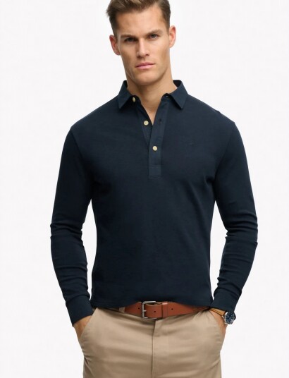 Superdry Classic Rugby Top   Navy   L