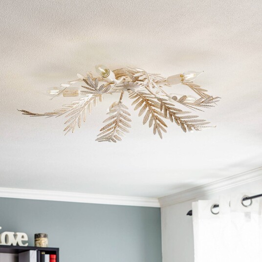ONLI Taklampe Felce som bregne elfenben 70 x 70 cm