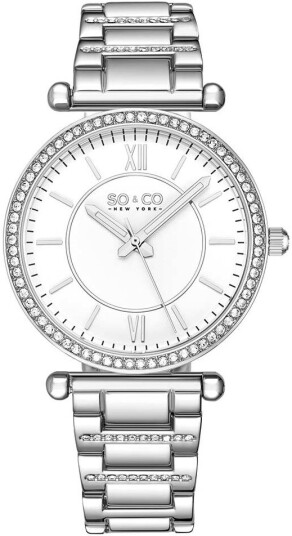 So & Co New York Dameklokke 5515.1 Madison Hvit/Stål Ø36 mm So & Co New York Dameklokke 5515.1 Madison Hvit/Stål Ø36 mm